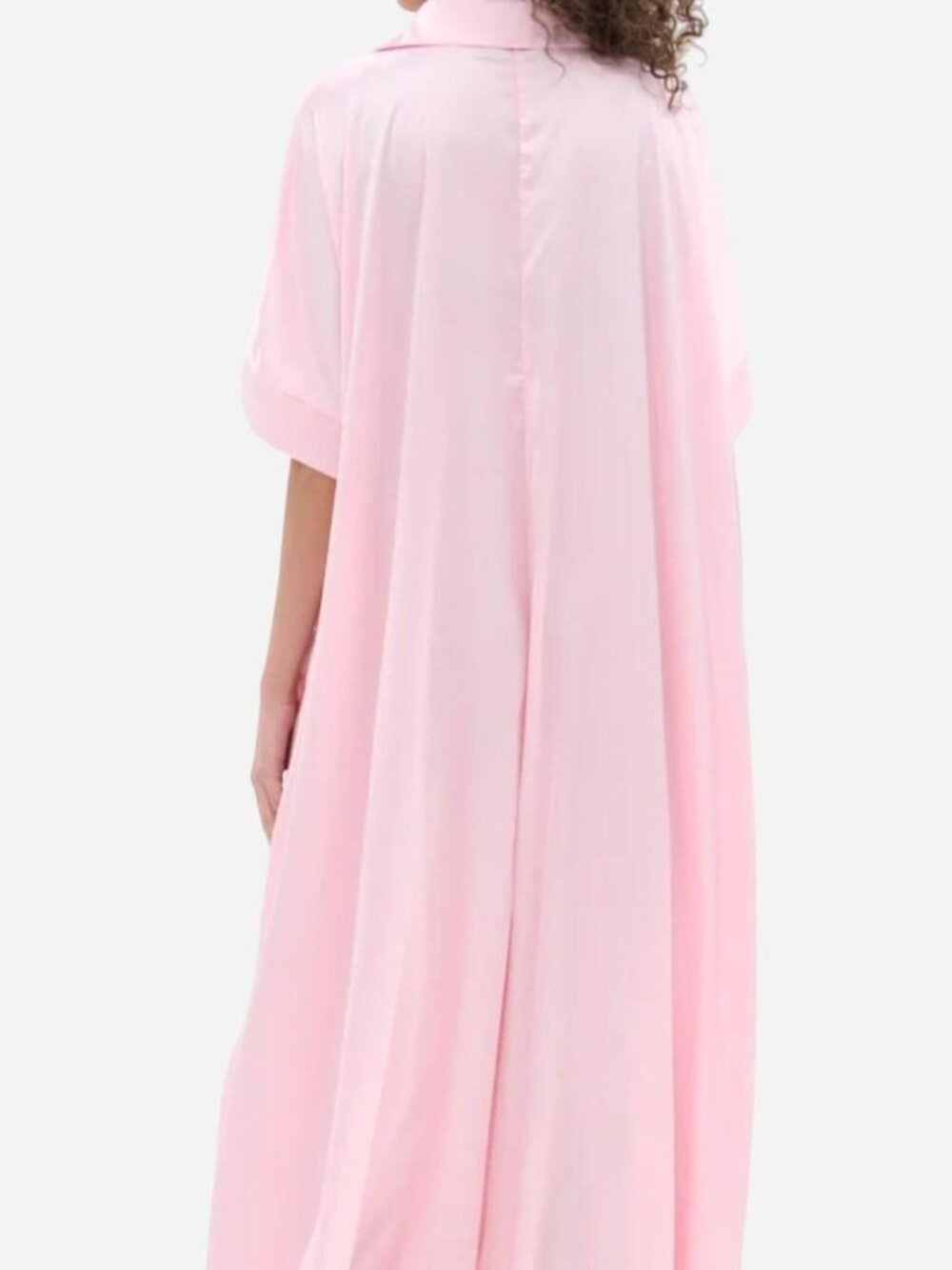 SHE'S RICH OVERSIZED SATIN JUMPSUIT IN LIGHT PINK - Picture 3 of 3